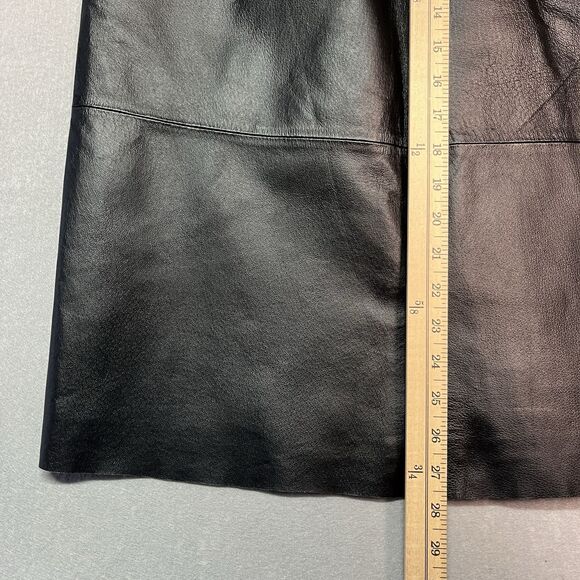 Vintage CLIO 100% Leather Pencil Skirt Size 8 |‎ 90s Minimalism Capsule Wardrobe - Picture 10 of 10